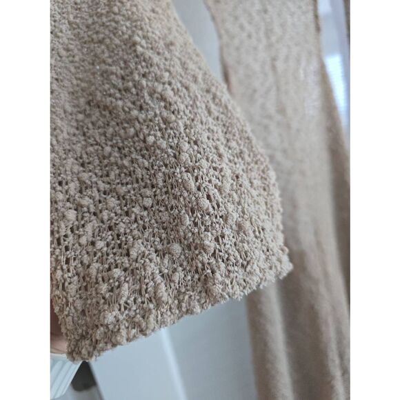 Storm Reid x‎ Pacsun Long Sleeve Knit Dress Swim Cover-up Beige Size Medium - Picture 2 of 9